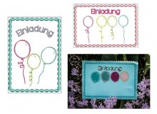 ITH Postkarte - Einladung Luftballons